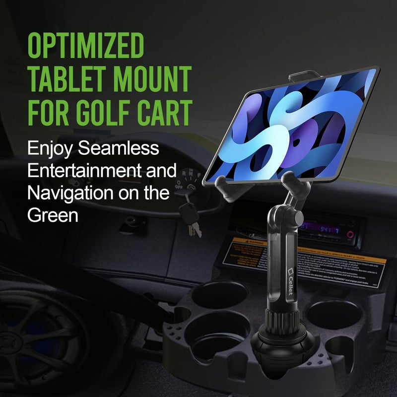 cellet Cup Holder Tablet Mount, Car Cradle Holder Compatible for All iPad, Pro, Air, Mini Samsung Galaxy Tablet, Amazon Fire Microsoft Surface - Image 4